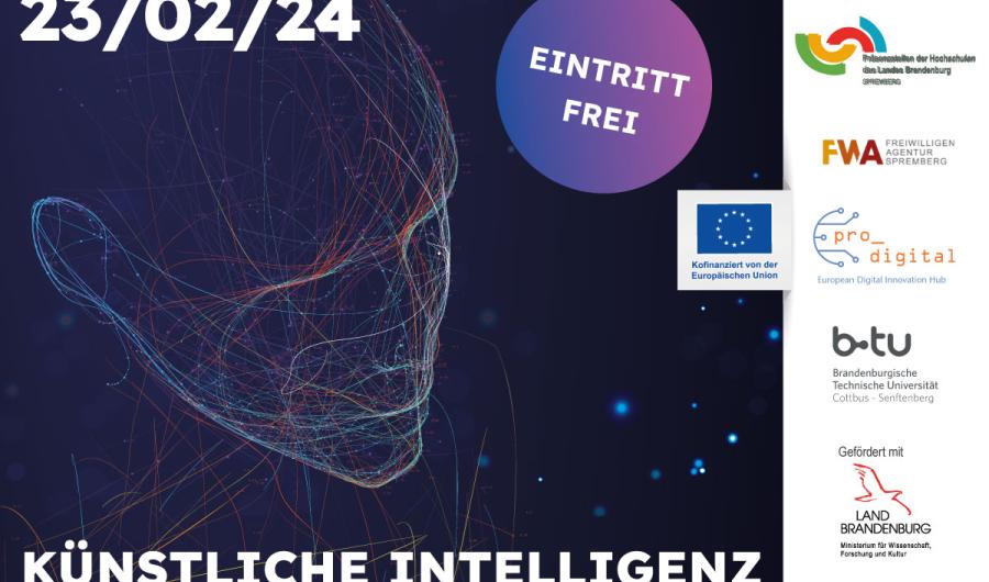 Künstliche Intelligenz im Alltag, in der Industrie und in der Forschung - Event Plakat Ankündigung