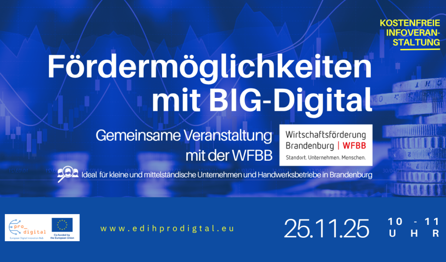 Flyer Fördermöglichkeiten mit BIG-Digital mit der WFBB