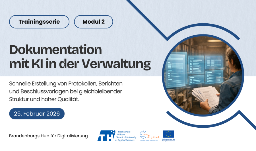 Flyer zur Veranstaltung - Dokumentation mit KI in der Verwaltung