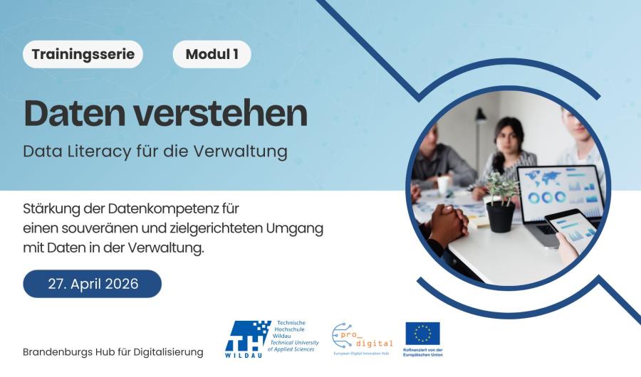 Flyer zur Veranstaltung Datenkompetenz für die Verwaltung