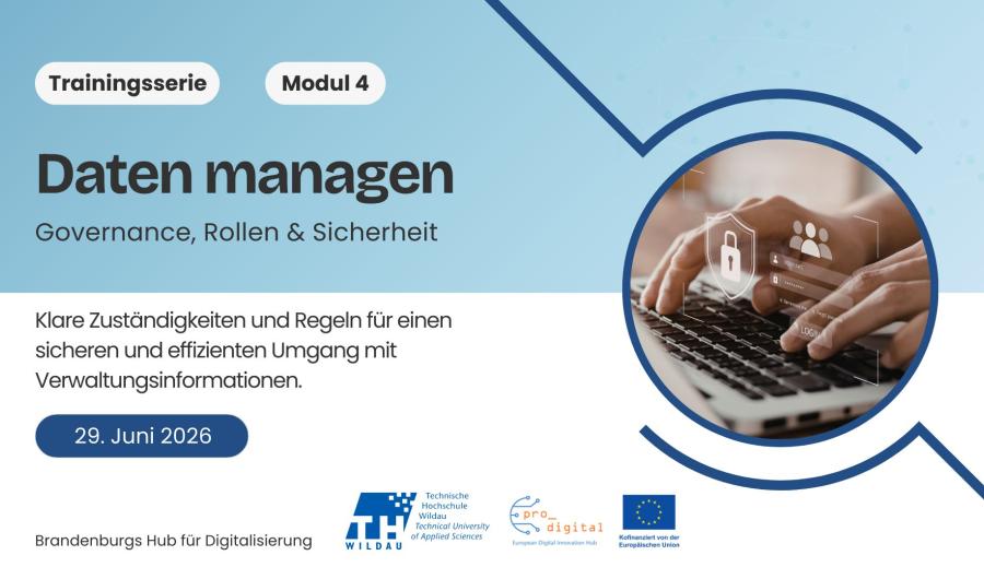 Flyer zur Veranstaltung Datenmanagement für die Verwaltung