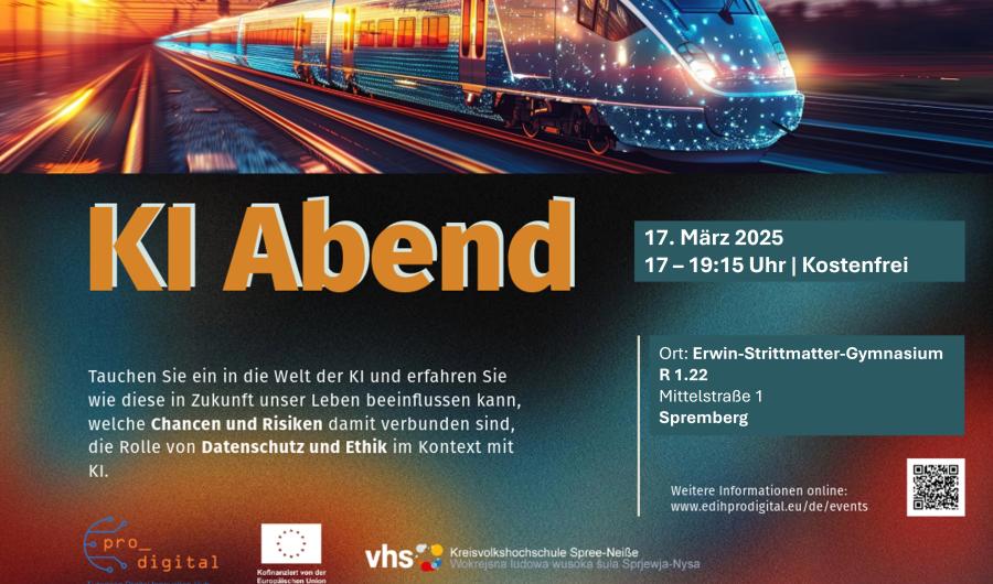 Ankündigung zum Event: KI Abend in Spremberg am 17. März 2026 um 17 Uhr