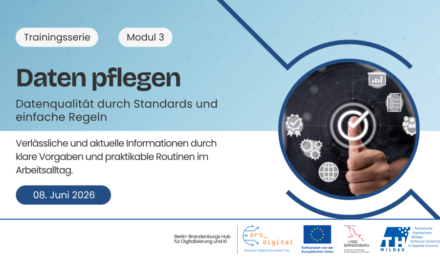 Flyer zur Veranstaltung Datenmanagement für die Verwaltung - Daten pflegen