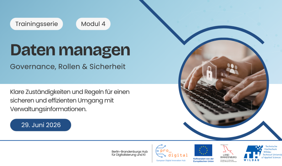 Flyer zur Veranstaltung Datenmanagement für die Verwaltung