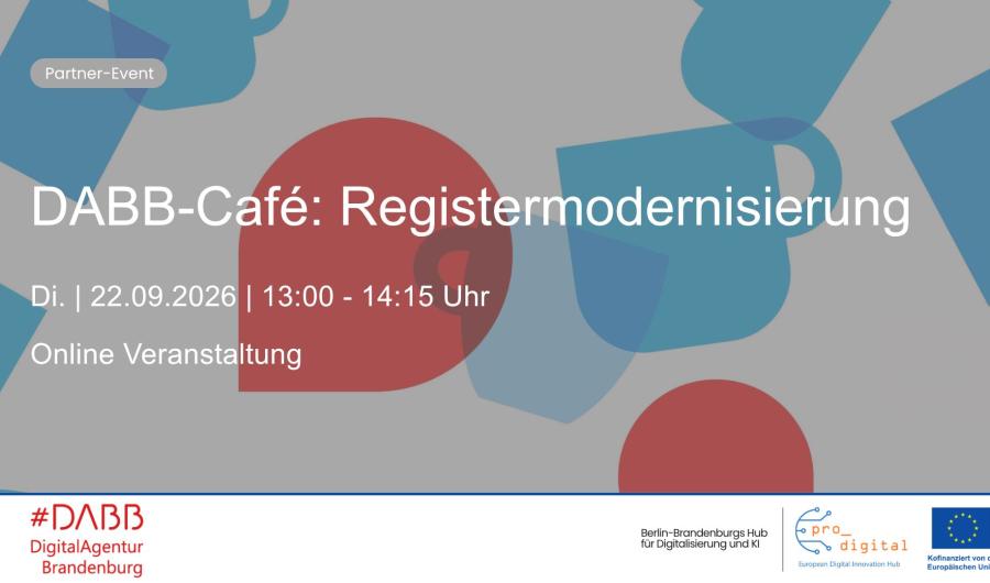 Flyer zur Veranstaltung DABB-Café: Registermodernisierung