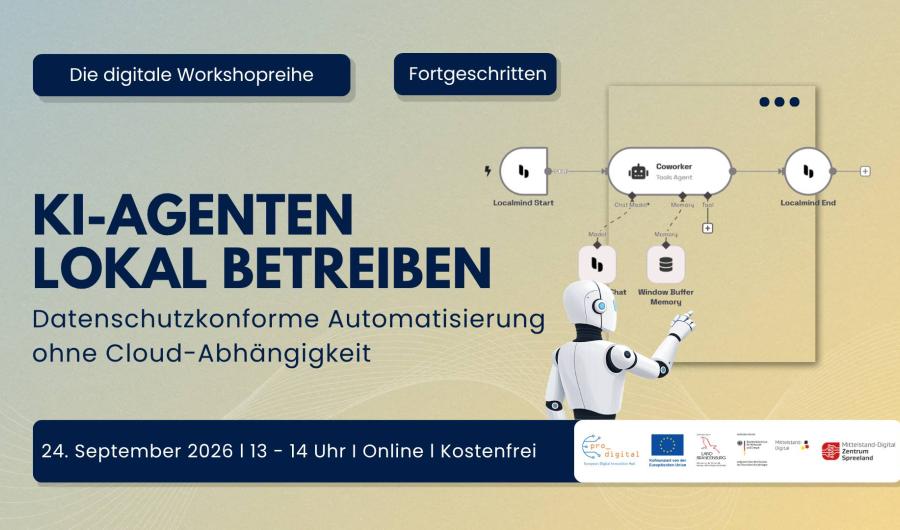 Flyer zur Veranstaltung - KI-Agenten lokal betreiben