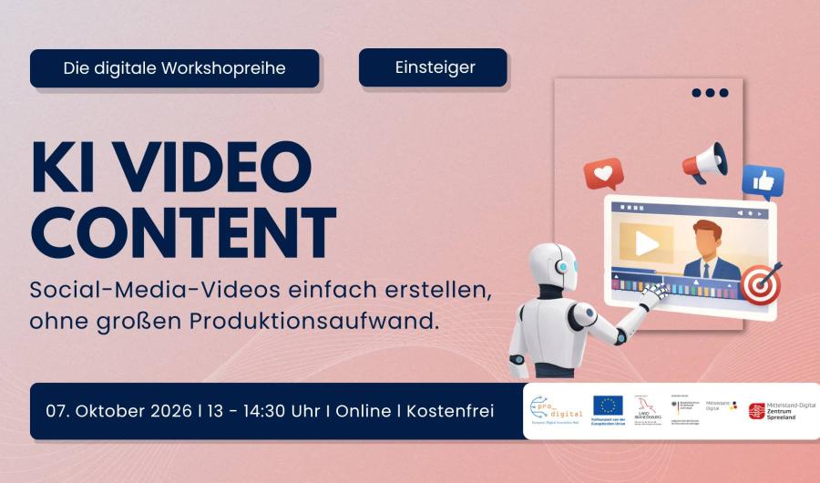 Flyer zur Veranstaltung - KI Videocontent