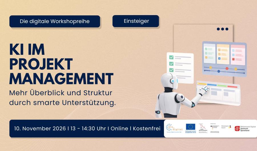 Flyer zur Veranstaltung - KI im Projektmanagement