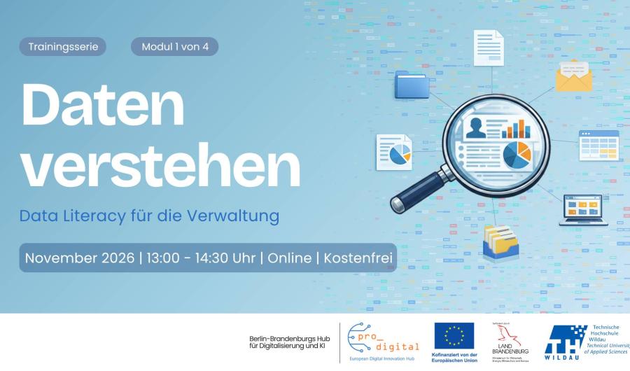 Flyer zur Veranstaltung Datenmanagement für die Verwaltung - Daten verstehen