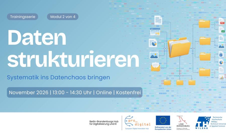 Flyer zur Veranstaltung Datenmanagement für die Verwaltung - Daten strukturieren