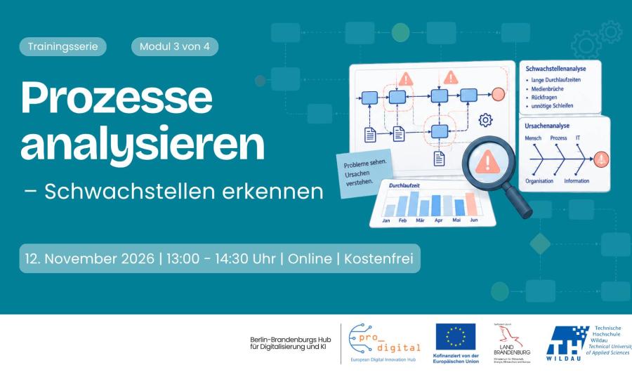 Flyer zur Veranstaltung - Prozesse analysieren - Schwachstellen erkennen