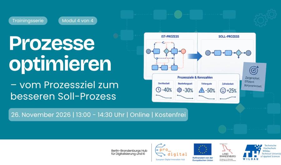 Flyer zur Veranstaltung - Prozesse optimieren - vom Prozessziel zum besseren Soll-Prozess