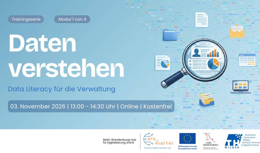 Flyer zur Veranstaltung Datenmanagement für die Verwaltung - Daten verstehen