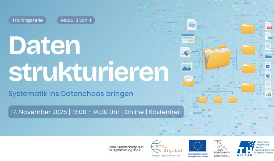 Flyer zur Veranstaltung Datenmanagement für die Verwaltung - Daten strukturieren