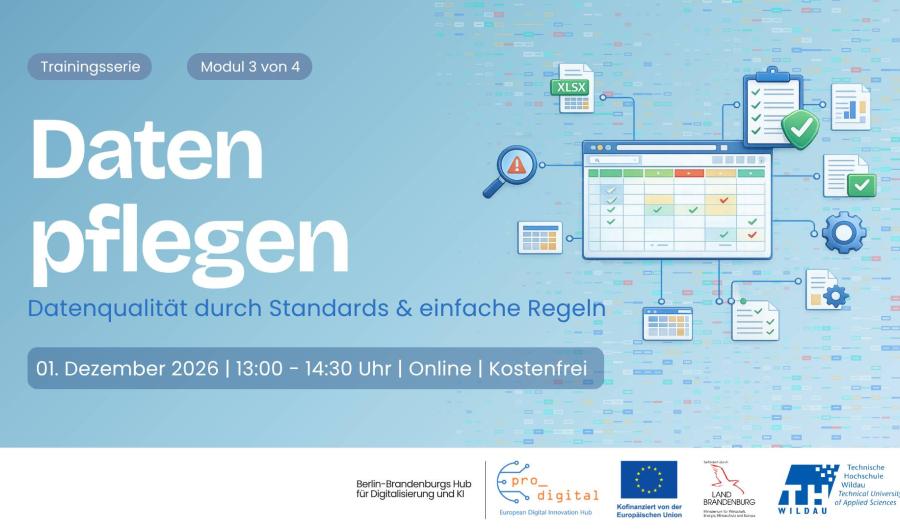 Flyer zur Veranstaltung Datenmanagement für die Verwaltung - Daten pflegen