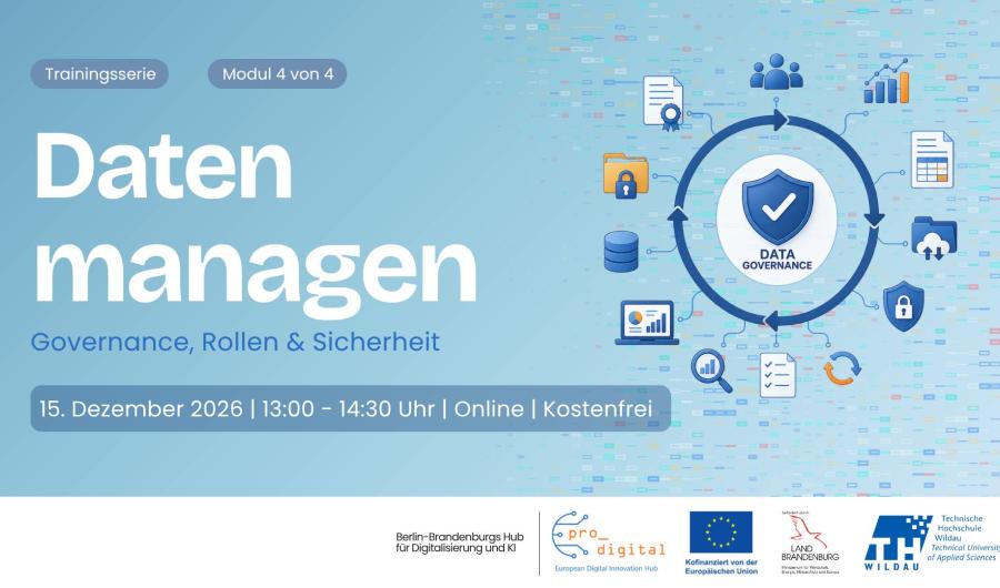 Flyer zur Veranstaltung Datenmanagement für die Verwaltung - Daten managen