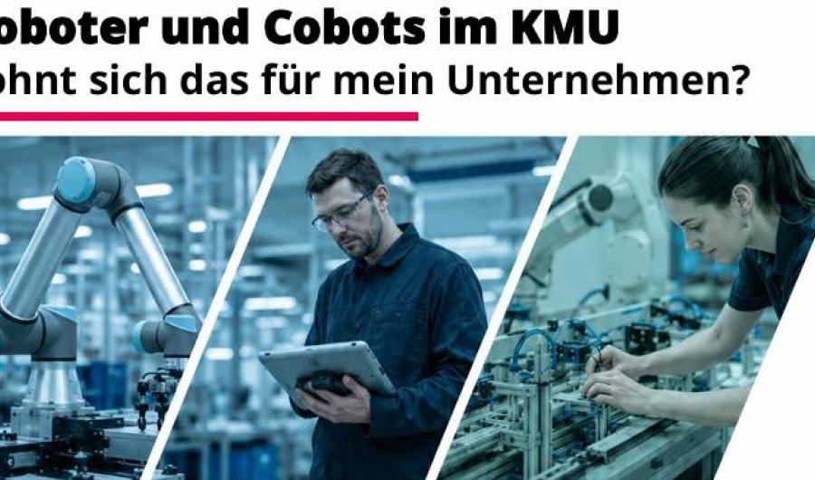 Flyer zur Veranstaltung Bestehende Anlagen automatisieren – mit Cobots gezielt nachrüsten