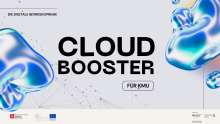 Plakat zur Veranstaltungsankündigung Cloud-Booster für KMU 