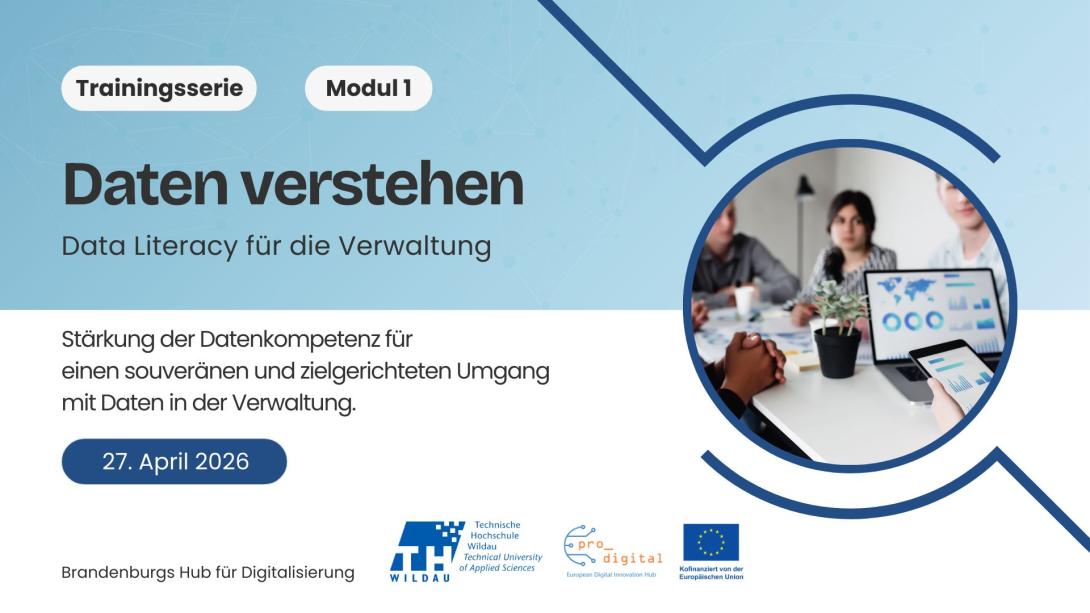 Flyer zur Veranstaltung Datenkompetenz für die Verwaltung