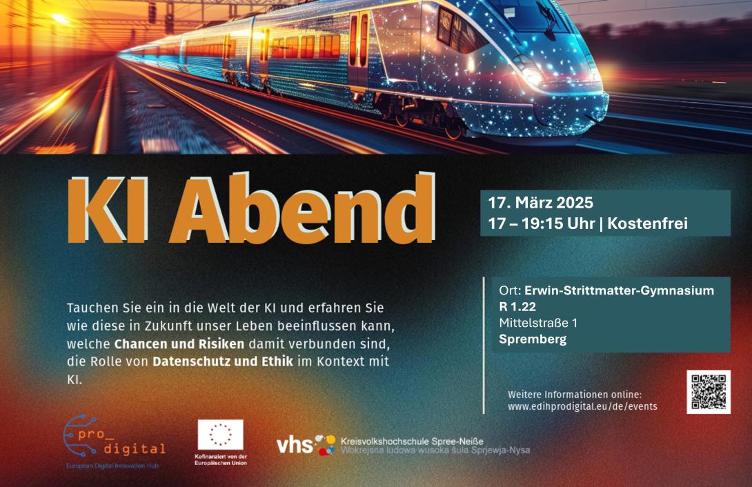 Ankündigung zum Event: KI Abend in Spremberg am 17. März 2026 um 17 Uhr