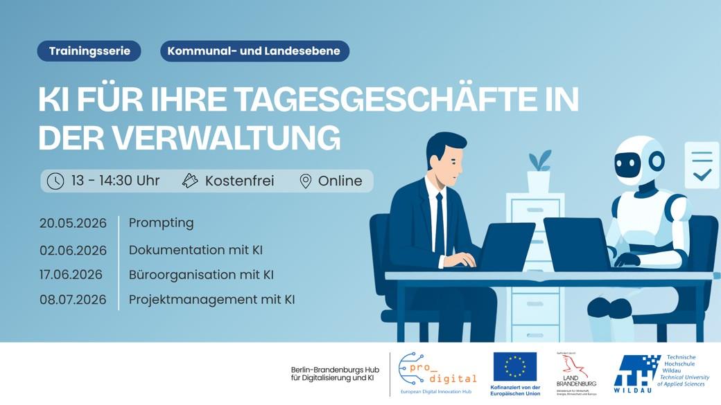 Flyer zur Veranstaltung - Dokumentation mit KI in der Verwaltung