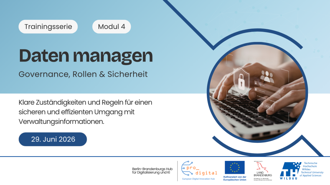 Flyer zur Veranstaltung Datenmanagement für die Verwaltung