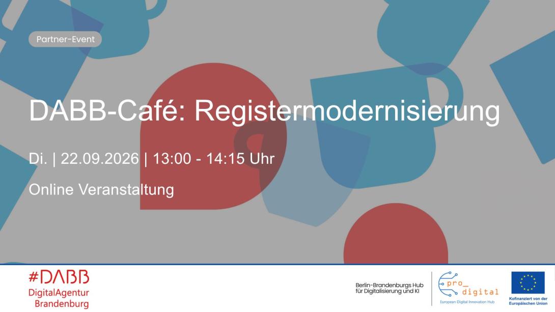 Flyer zur Veranstaltung DABB-Café: Registermodernisierung