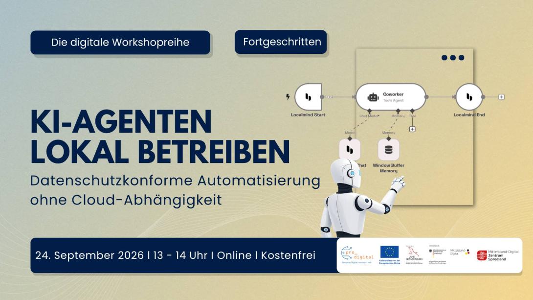 Flyer zur Veranstaltung - KI-Agenten lokal betreiben