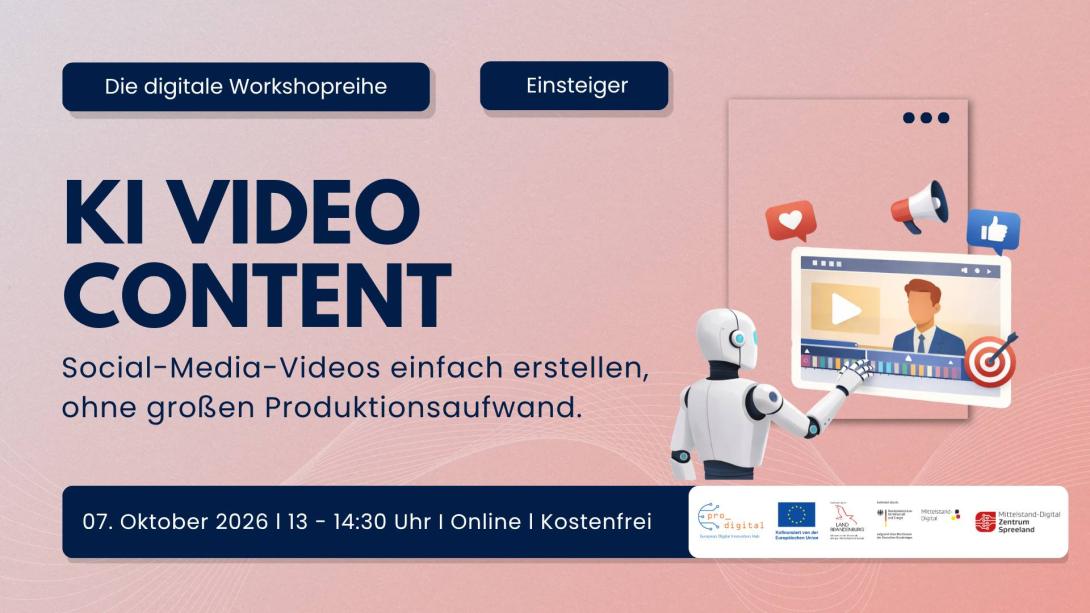 Flyer zur Veranstaltung - KI Videocontent