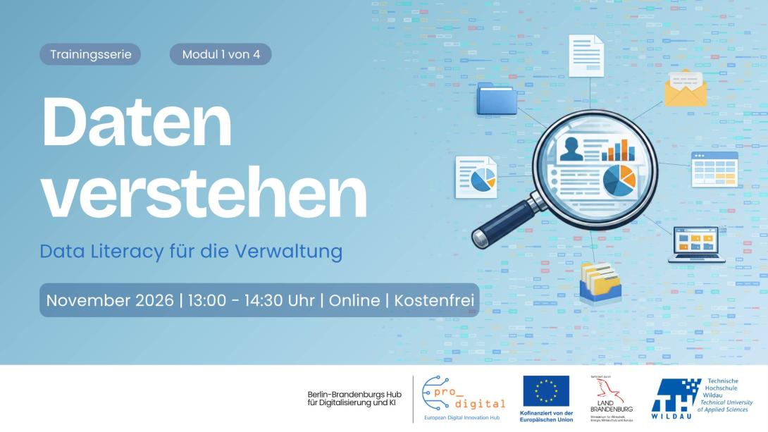 Flyer zur Veranstaltung Datenmanagement für die Verwaltung - Daten verstehen