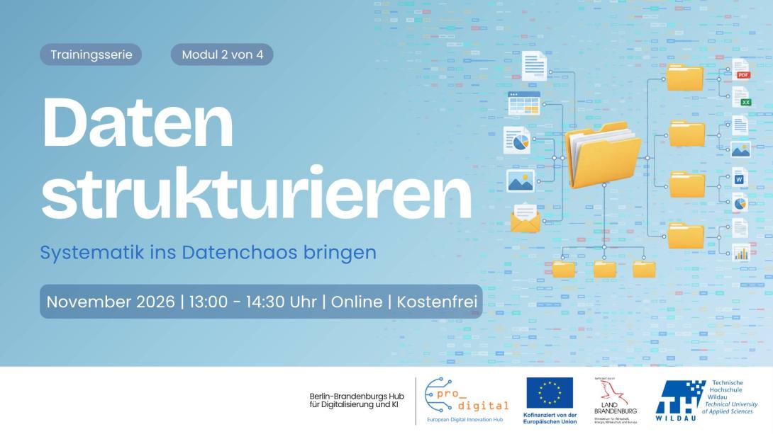 Flyer zur Veranstaltung Datenmanagement für die Verwaltung - Daten strukturieren