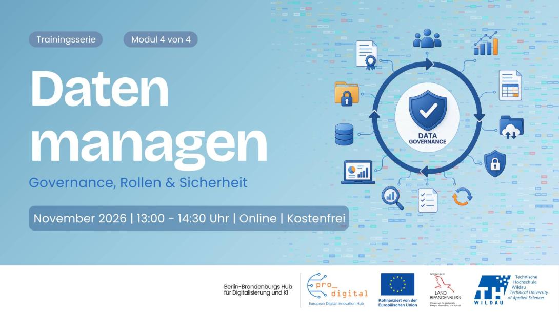 Flyer zur Veranstaltung Datenmanagement für die Verwaltung - Daten managen