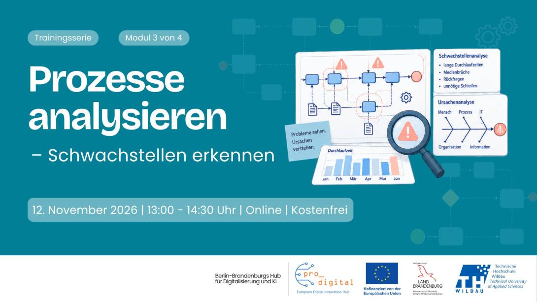 Flyer zur Veranstaltung - Prozesse analysieren - Schwachstellen erkennen