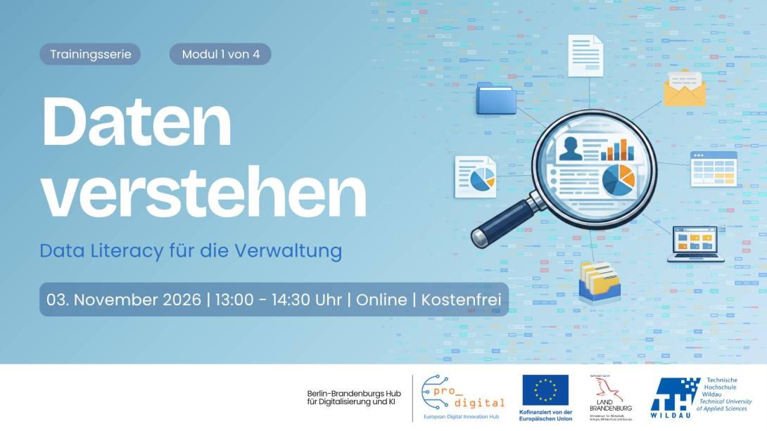 Flyer zur Veranstaltung Datenmanagement für die Verwaltung - Daten verstehen