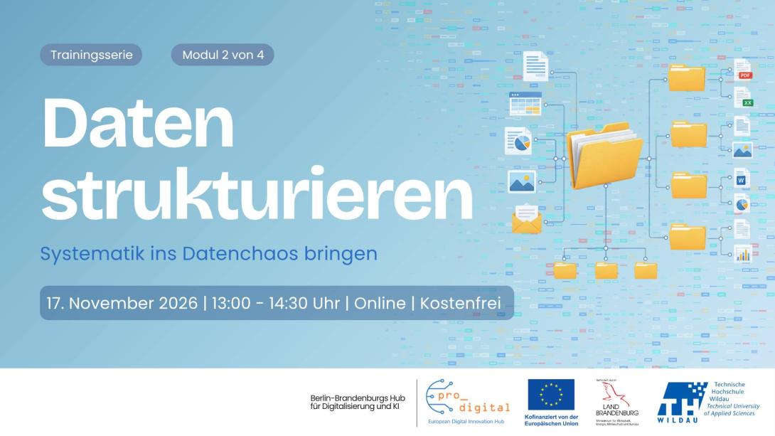 Flyer zur Veranstaltung Datenmanagement für die Verwaltung - Daten strukturieren