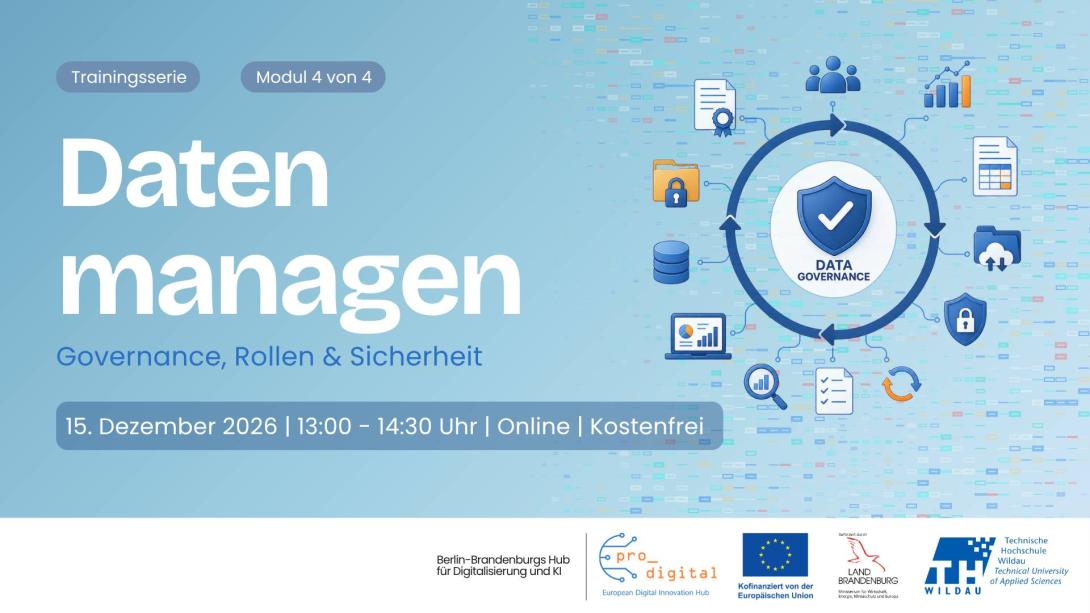 Flyer zur Veranstaltung Datenmanagement für die Verwaltung - Daten managen