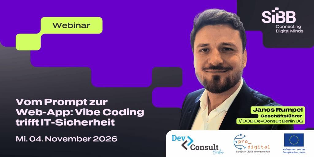 Flyer zur Veranstaltung Vom Prompt zur Web-App: Vibe Coding trifft IT-Sicherheit